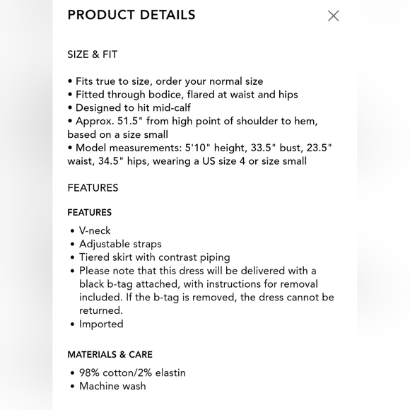 STAUD Cleo Colorblock Tiered Midi Dress Size S - Picture 4 of 9